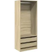 vidaXL Kleiderschrank Sonoma-Eiche 80x50x200 cm Holzwerkstoff