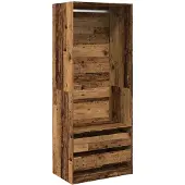 vidaXL Kleiderschrank Altholz-Optik 80x50x200 cm Holzwerkstoff