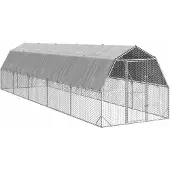 Super Merchant Hühnerstall mit Dach 2,5x10x2,25 m Verzinkter Stahl