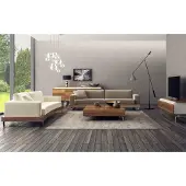 AEA Dreisitzer Couchtisch Wohnzimmermöbel Holzgestell Textil Sofas Holztisch