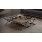 AEA Klappbarer Luxus Brauner Couchtisch Holztisch Wohnzimmer Möbel Stil Tisch