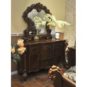 AEA Edle Kommode Buffet Kommoden Schrank + Spiegel Barock Rokoko Anrichte Holz
