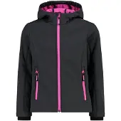 CMP - Girl's Jacket Fix Hood 3A29385N - Softshelljacke Gr 176 grau