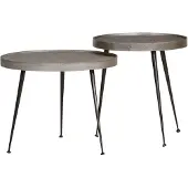 vidaXL Couchtisch 2 Stk. Silbern Holzwerkstoff