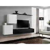 AEA Wohnwand Holzmöbel Komplett 4tlg Luxus 2x Wandschrank TV Ständer Design