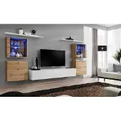 AEA Luxus Weiß Wohnwand Wohnzimmer Designer Gruppe Modern Möbel TV Ständer