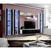 AEA Moderne Wohnwand Wand Regale Wohnzimmer Hänge Vitrine Design Möbel