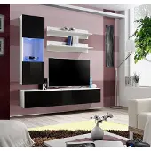 AEA Luxus Holzmöbel Wohnwand Designer Einrichtung Komplett Set 4 tlg Wohnzimmer