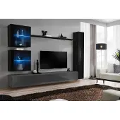 Xl Moebel Gmbh Luxus Set Designer Wohnwand Schwarz Einrichtung 3x Wandschrank TV-Ständer
