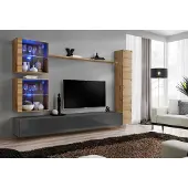 Xl Moebel Gmbh Braun Luxus Wohnzimmer Wohnwand Möbel 3x Wandschrank TV-Ständer Einrichtung