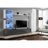 AEA Weiß Wohnwand Wohnzimmer Set TV-Ständer Designer Möbel Wand Schrank Sideboard