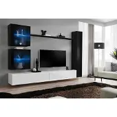 AEA Wohnwand Set 6tlg Luxus Einrichtung Wohnzimmer Designer TV-Ständer Wandschrank