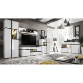 AEA Set 5 tlg Wohnzimmer TV-Ständer Schrank Wohnwände Holz Modern Möbel