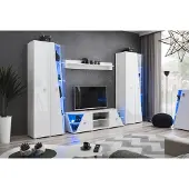 Xl Moebel Gmbh Garnitur Wohnwand Luxus Weiß Wohnzimmer TV-Ständer Vitrine Modern Möbel