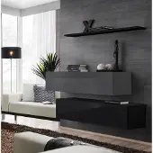 Xl Moebel Gmbh Wohnwand Wohnzimmer Schrankwand Modern Schwarz Holz Schrank Wand Regal