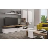 AEA Weiße Wohnwand Möbel Moderne Hängeschränke Wandregale TV-Ständer Sideboard