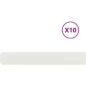 vidaXL Raseneinfassung 10 Stk. 15 x 103 cm Kaltgewalzter Stahl Weiß