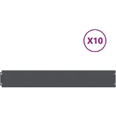 vidaXL Raseneinfassung 10 Stk. 15 x 103 cm Kaltgewalzter Stahl