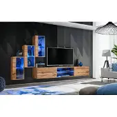 AEA Modern Möbel Wohnwand Designer Set 4tlg Wand Regale Einrichtung
