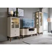 Xl Moebel Gmbh s Wohnzimmermöbel Set 2x Vitrinen + TV-Lowboard Stilvoller Komplett