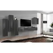 AEA Set Modern Wohnwand Wohnzimmer TV-Ständer Wohnzimmer Set 5tlg. TV-Ständer