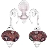 AEA Wandleuchte Wandlampe Wandleuchten Art Lüster Wand Lampen Weiß Glas