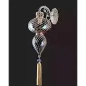 AEA Wandlampe Wandleuchten Wandleuchte Lüster Wand Lampen Silber Glas Art