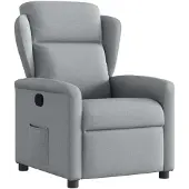 vidaXL Relaxsessel Hellgrau Stoff