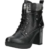 Mustang Damenschuhe Stiefeletten Schnürer Schwarz Freizeit
