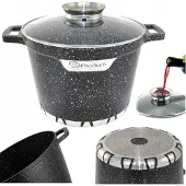 Edenberg Marmor Topf Kochen 28cm 10L Grau
