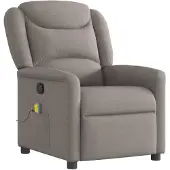 vidaXL Massagesessel Taupe Stoff