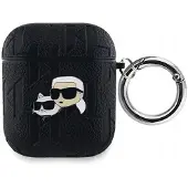 Karl Lagerfeld PolyurethanEmbossed Karl And Choupette Heads Airpods 1/2 Hülle One Size