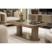 AEA Moderner Couchtisch aus Holz in Braun, elegantes Design