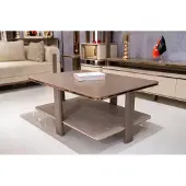 AEA Couchtisch aus Holz in Braun modern eleganter Wohnzimmertisch