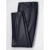 Lady Lederimitathose , Damen, Gr. 38, Normalgrößen, blau (marine), 100% Polyurethan, Innenseite:100% Polyester, unifarben, lang, Hosen Lederimitathose