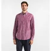 HARMONT & BLAINE für Herren. CRR074013932B Langarmhemd Riga Weinrot (XL), Lässig, Kastanienbraun, Baumwolle