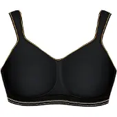 Viania Sport-BH "Sport BH intense", Damen, Gr. 90, Cup F, schwarz, Obermaterial: 89% Polyester PES. 6% Elasthan EL. 5% Polyamid PA., BHs Sport-BH