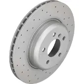 ZIMMERMANN Bremsscheibe 150348052 Hinterachse Gelocht 345mm 24mm für BMW