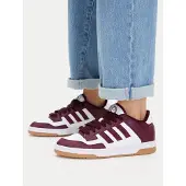 Adidas Sneaker SPORTSWEAR "RAPID COURT LOW", Mädchen, Gr. 38,5, rot (cloud weiß, maroon, gum4), Synthetik, Schuhe Sneaker, für Kinder & Jugendliche