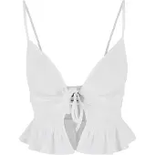 Urban Classics T-Shirt-BH "Damen Ladies Waffle Pique Ruffle Top"