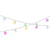 Lumineo Solar LED Lichterkette mit Kugeln 2,9m Kunststoff Bunt