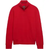 Superdry für Herren. M2014700A Essentials Serif Sweatshirt mit kurzem Reißverschluss rot (XXL), Lässig, Baumwolle