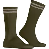 Falke Dynamic Wool Unisex Socken, 46-48, Grün, Streifen, Schurwolle