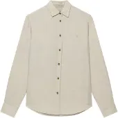 Superdry für Damen. W4010587A Premium Slim Hemd beige (XXS), Lässig, Leinen, Langarm