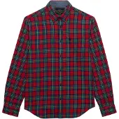Superdry für Herren. M4011197A Lumberjack Hemd rot (L), Lässig, Baumwolle, Langarm