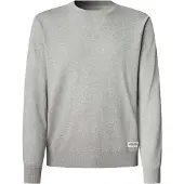 Pepe Jeans für Herren. PM7000106 Jersey Andre Crew grau (L), Lässig, Baumwolle