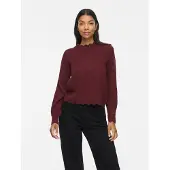 Vila Strickpullover "VINIKOLINA O-NECK L/S KNIT TOP - NOOS" Materialmix, regular fit
