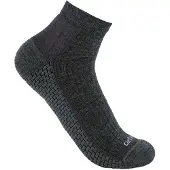 Carhartt Force Grid Midweight Synthetic-merino Wool Blend Quarter Sock carbon heather (CRH) XL