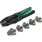 Stalco Crimpzange mit austauschbaren Backen – Set für Endhülsen und Steckverbinder S011877004