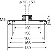 Hensel Edelstahl-Montageset für Mast-/Stangenbefestigung - DK MB 3